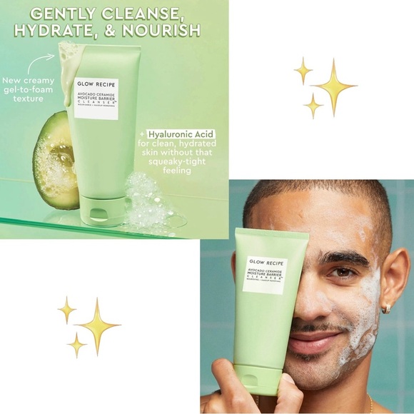 Glow Recipe Avocado Ceramide Moisture Barrier Cleanser NEW 20 ml / 0.67 fl oz - Picture 3 of 3